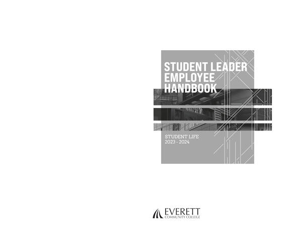 Student Employee Handbook Cover